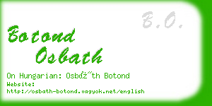 botond osbath business card